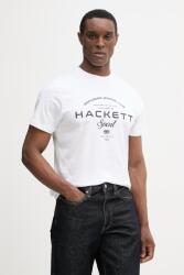 Hackett London pamut póló - fehér S - answear - 29 990 Ft