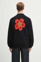 KENZO kardigán gyapjú keverékből - fekete XL