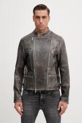 Michael Kors bőrdzseki - szürke XXL