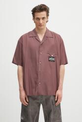 AMBUSH ing S/S Satin Shirt - burgundia 50