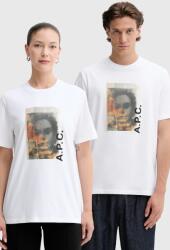 APC A. P. C. pamut póló t-shirt jean portrait - gots - fehér L