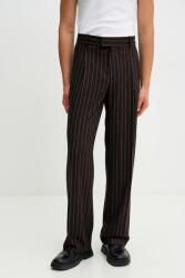Drôle de Monsieur gyapjú nadrág Le Pantalon Pinstripes - barna XL