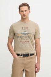 Aeronautica Militare pamut póló - zöld S - answear - 21 990 Ft