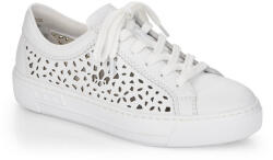 RIEKER női fűzős perforált fehér sneaker félcipő L8831-80