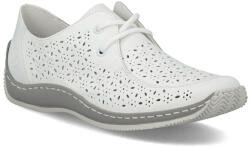 Rieker női fehér fűzős lyukacsos bőr félcipő L1722-80