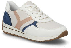 RIEKER női fűzős sportos fehér kék arany mix félcipő N1200-60