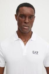 EA7 Emporio Armani póló férfi pamut elasztánnal - fehér XL - answear - 21 990 Ft
