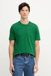Giorgio Armani pamut póló - zöld XL - answear - 16 690 Ft