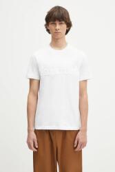 Helmut Lang pamut póló EMBOSSED. TEE. ROUNDED - fehér XXL