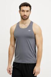 New Balance futós póló Race Day - szürke S - answear - 15 490 Ft