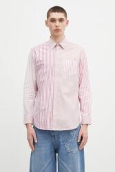 Aries pamut ing Patchwork LS Shirt - rózsaszín L