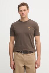 Aeronautica Militare pamut póló - barna S - answear - 19 990 Ft