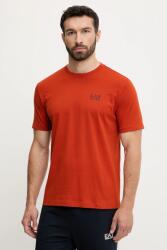 EA7 Emporio Armani t-shirt férfi pamut - narancssárga S