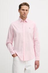 U. S. Polo Assn U. S. Polo Assn. safari férfi lenvászon LINEN BLEND LS - rózsaszín L - answear - 17 390 Ft