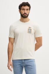 Aeronautica Militare pamut póló - bézs M - answear - 24 490 Ft