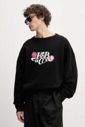 Fiorucci pamut melegítőfelső Curly Lollipop Logo Relaxed Fit Sweatshirt - fekete XL
