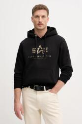 Alpha Industries felső Basic Hoodie BL Effect Print - fekete M