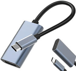 Verk Group USB-C - HDMI adapter, 4K 60Hz, 18 cm, fekete és ezüst (06346)