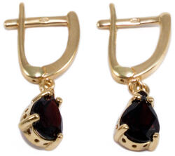 Ékszershop Gránát köves csepp arany fülbevaló (1335152)