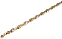 Ékszershop Bicolor vésett arany karlánc (1334499)