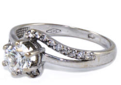 Ékszershop Gyémánt köves fehérarany eljegyzési gyűrű (1336524)