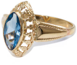 Ékszershop Kék köves galériás arany gyűrű (1333785)