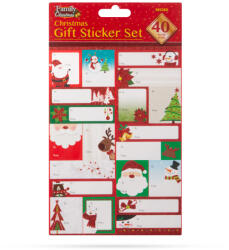 Family Collection Karácsonyi ajándék matrica szett - 15, 2 x 21, 6 cm - 40 db / csomag (58528A)