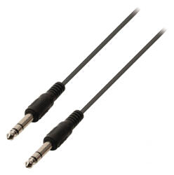 Nedis Sztereo audio kábel 2x 6, 3mm jack - 2m (CAGL23000BK20)
