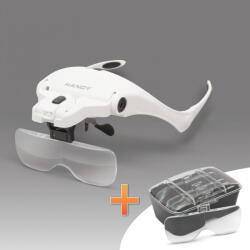 Handy Nagyítós Szemüveg LED világítással és cserélhető lencsékkel (10792)