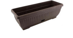 ENGER Virágláda+Alátét Mediterrán 50 x 18 x 15 cm, sötétbarna (5999036070970)