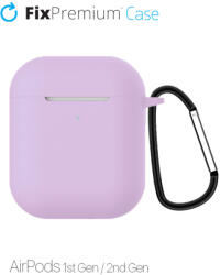 FixPremium - Silicon Caz pentru AirPods 1 & 2, lila