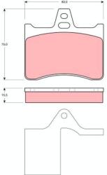 TRW Sada brzdových platničiek kotúčovej brzdy TRW GDB1284 (GDB1284)