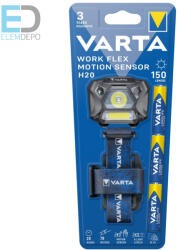  Fejlámpa Varta work flex motion sensor H20 (+3AAA) 150 lumen