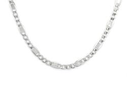 Ezüst Férfi ezüst nyaklánc Valentino fényes betéttel ródiumbevonatos 6mm