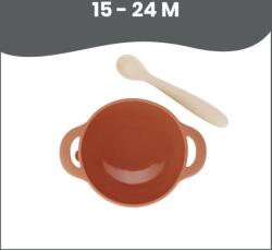Babymoov Bol din silicon cu ventuză și lingură KIT TAST´ISY Fox (A005404) Set pentru masa bebelusi