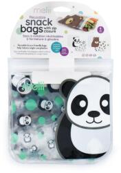 Melii Saci reutilizabile pentru gustari 4 buc - Panda, Ursul Set pentru masa bebelusi