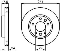 Bosch féktárcsa BOSCH 0 986 479 013 (0 986 479 013)