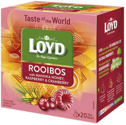 LOYD Gyümölcstea LOYD Piramis Rooibos méz-málna-áfonya 20x1, 7 g