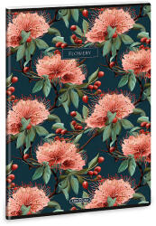 Ars Una kockás füzet A4 - Flowery Green