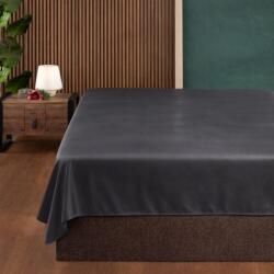 First Choice® Cearceaf pat dublu 240x260 cm, bumbac satinat premium, antracit
