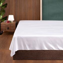 First Choice® Cearceaf pat dublu 240x260 cm, bumbac satinat premium, alb