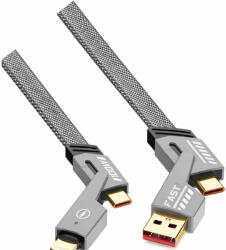 AUTOLIFE 4 az 1-ben 5A 100 W-os többfunkciós töltő és adatkábel 4IN1GR (12262)