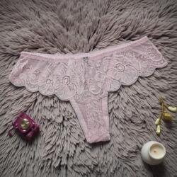 Lemila Női elegáns csipke tanga S, Púder 112653