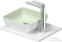 Duravit SIVIDA 30x30 cm-es mosdó+41 cm-es pult kombináció Sivida bútorhoz, matt halványzöld/ matt szatén fehér 268023FG00 (268023FG00)