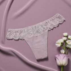 Lemila Női elegáns csipke pamut tanga M, Púder 112684