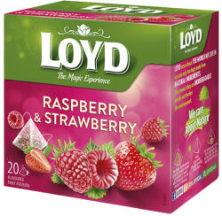 LOYD Gyümölcstea LOYD Piramis málna-eper 20x2 g - papir-bolt