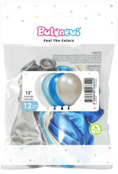 Balonevi lufi, 12" 30cm, 12db/cs, Metallic Boy Assorted (LUFI512092)
