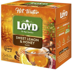 LOYD Gyümölcstea LOYD Hot-winter citrom-méz 15x3 g - papir-bolt