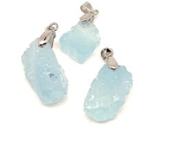 R. M. ékszer Nyugodt erő akvamarin nyers medál 20-35mm (022417)