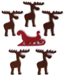 Penta collection Filcfigura - Rénszarvas egyenes sz. + szán (6 db/cs, átm. kb. : 6 cm)